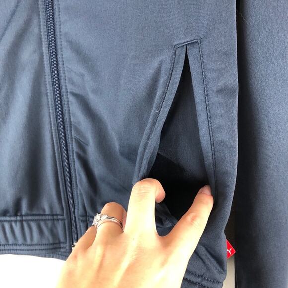 Puma Blue Yellow White Strip Full Zip Pocket Lightweight Athletic Track Jacket - Picture 5 of 11